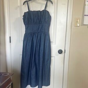 Gilli Blue Smocked Maxi Sundress